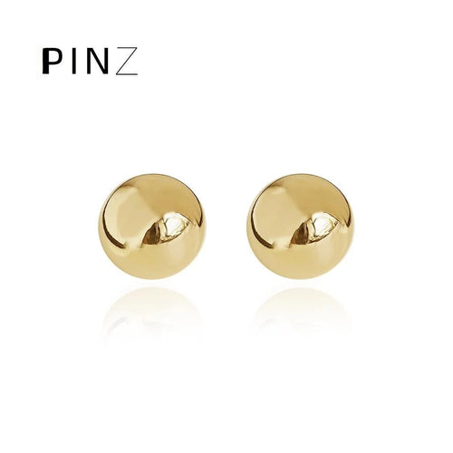 18K Gold Plated Copper Round Oval Geometric Drop Earrings For Women Light Luxury