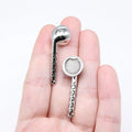 38x13mm 6.3g Antique Silver Zinc Alloy Headphone Charm Pendant for Necklace Bracelet DIY Jewelry