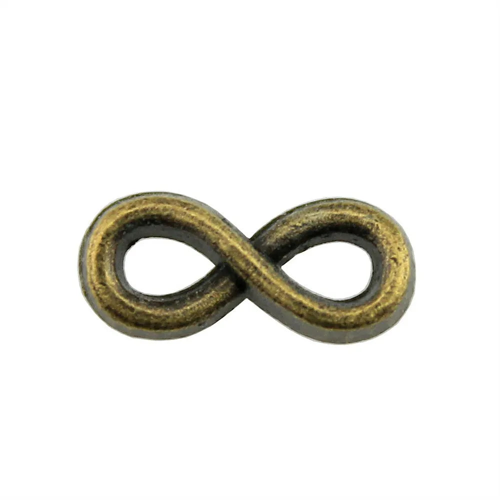 12x5mm 0.5g Multicolor Zinc Alloy Small Infinity Symbol Connector Charm for DIY Jewelry Making