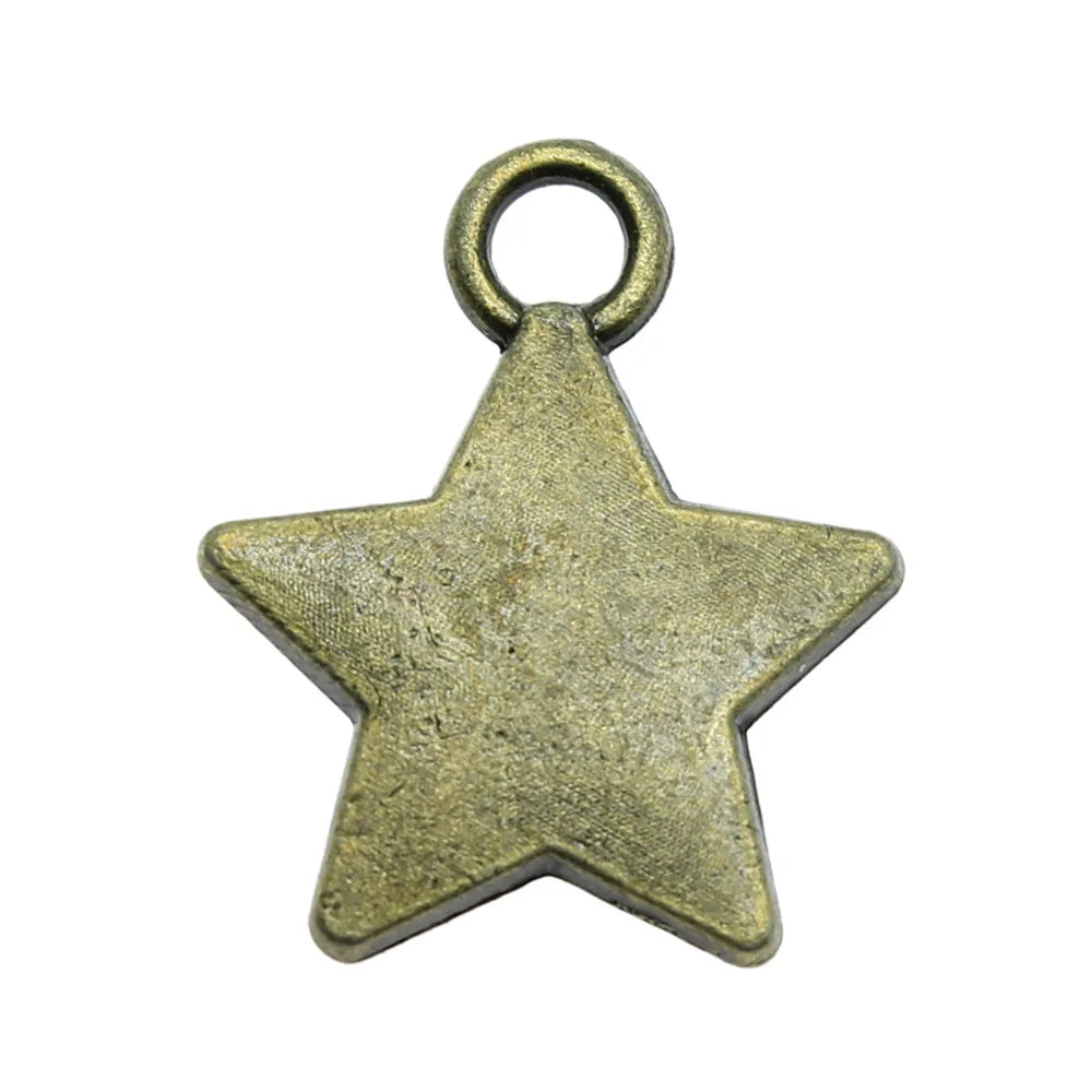 20x17mm 1.8g Multicolor Zinc Alloy Star Charm Pendant for DIY Necklace Bracelet and Clothing Accessories