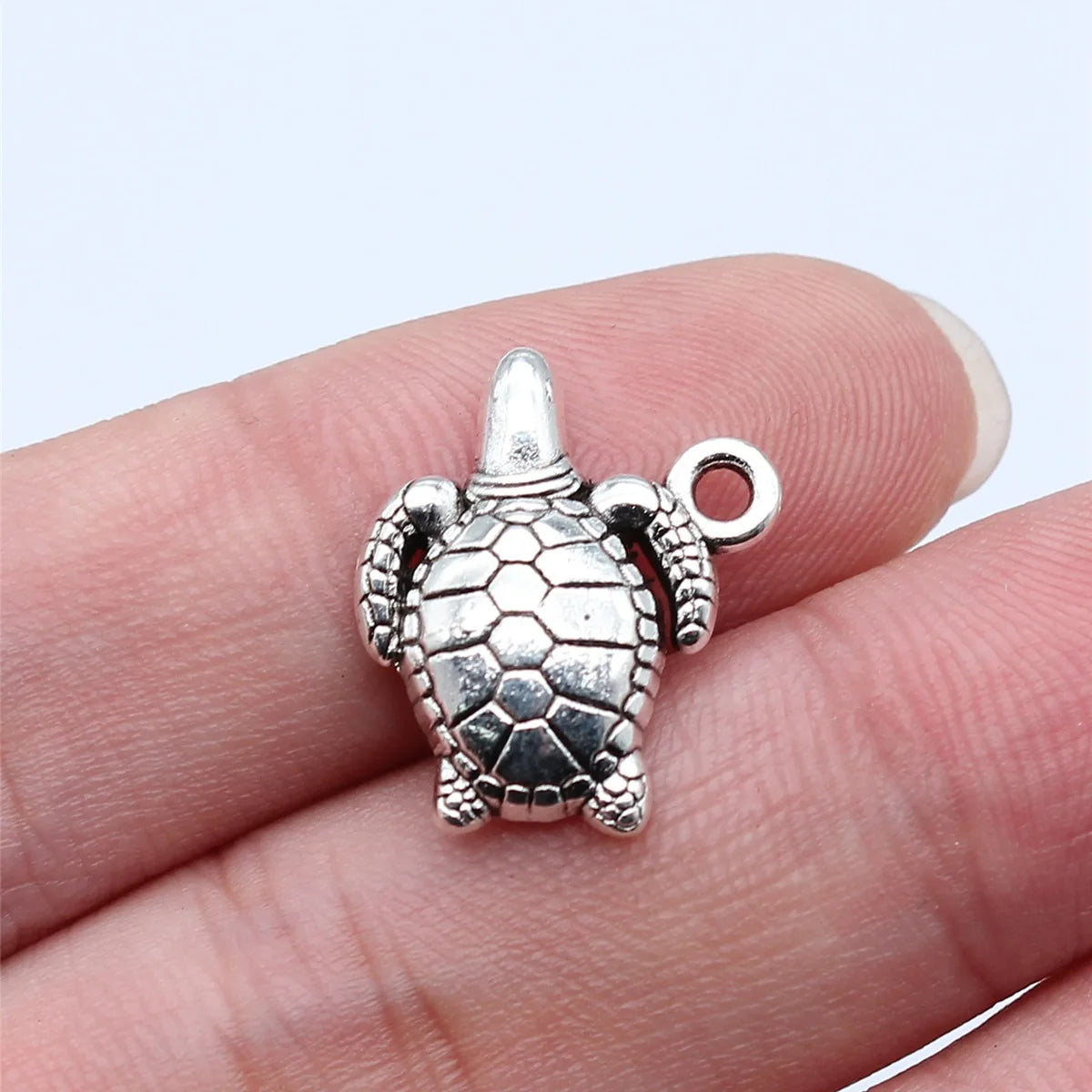 18x16mm 1.4g Antique Silver Zinc Alloy Sea Turtle Charm Pendant for DIY Necklace Bracelet Jewelry Making