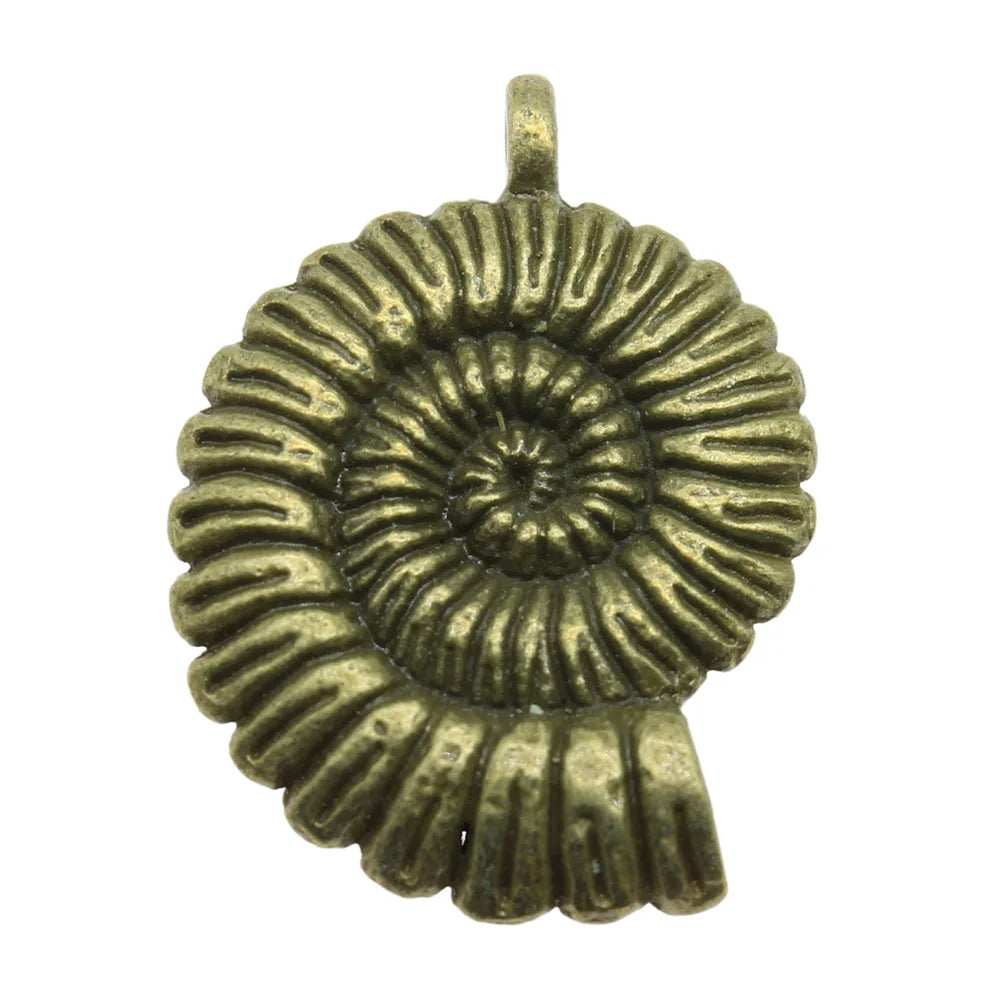 36x27mm 12.7g Multicolor Zinc Alloy Conch Shell Charm Pendant for DIY Necklace Making