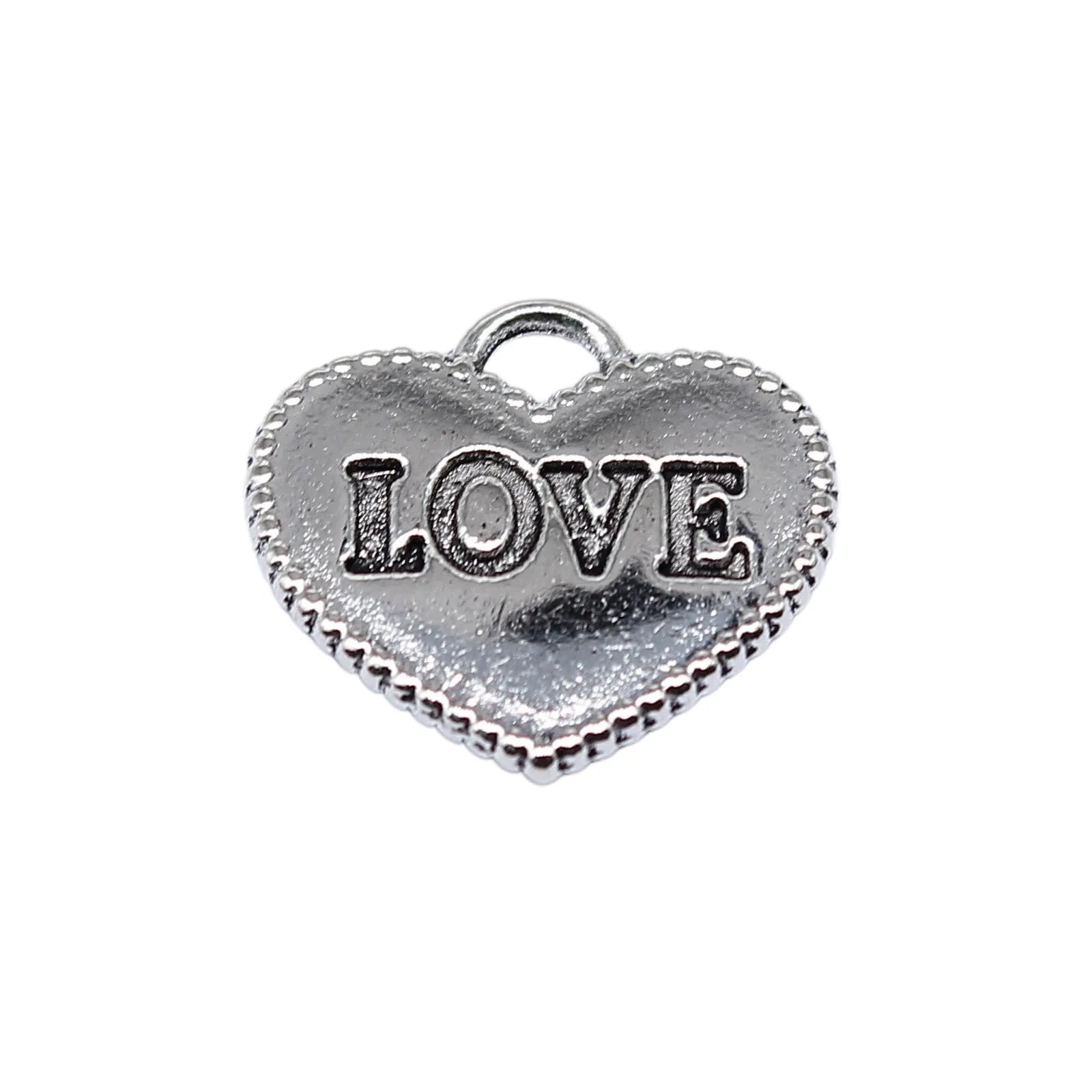 12x14mm 0.77g Antique Silver Zinc Alloy LOVE Letter Charm Pendant for DIY Bracelet Necklace Making