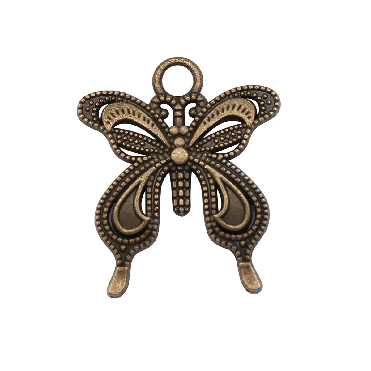 27x25mm 2.9g Multicolor Zinc Alloy Butterfly Charm Pendant for DIY Notebook Necklace Jewelry Making