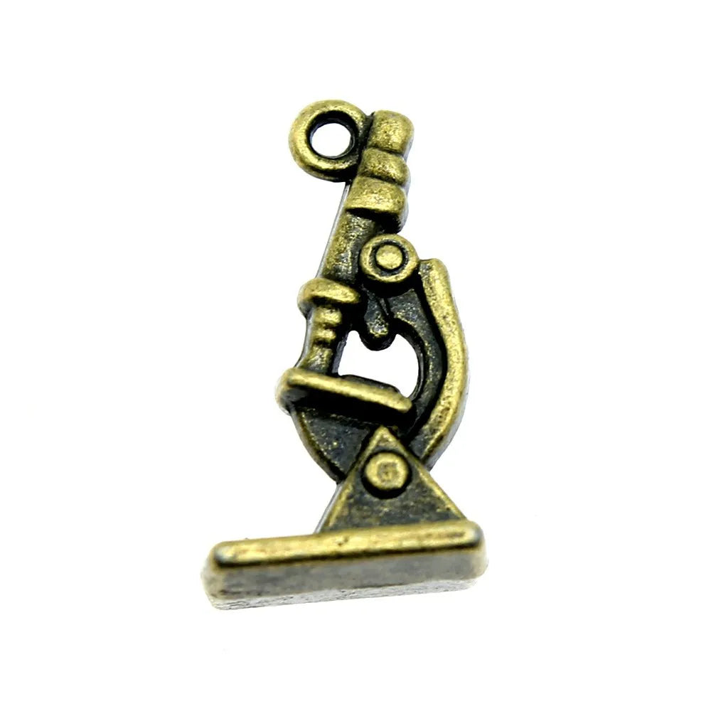 21x11mm 2.5g Multicolor Zinc Alloy Microscope Charm Pendant for DIY Bracelet Necklace Jewelry Making