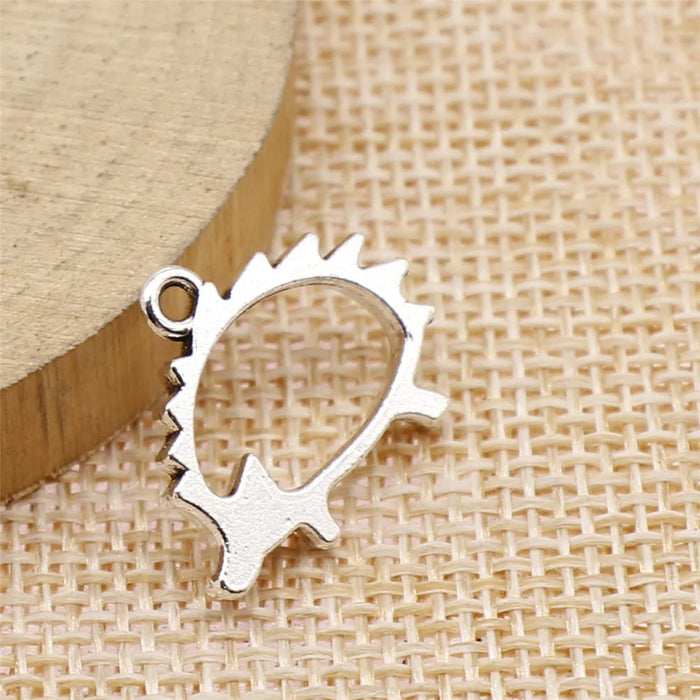 17x21mm 1.4g Multicolor Zinc Alloy Hollow Hedgehog Charm Pendant for Necklace Bracelet Making
