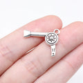 17x21mm 1.4g Antique Silver Zinc Alloy Hair Dryer Charm Pendant for DIY Bracelet Necklace Making