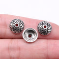 12x12x4mm 0.7g Multi-Color Zinc Alloy Flower Bead Caps for DIY Beaded Bracelet Jewelry Making