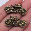 34x16x8mm 7.4g Multicolor Zinc Alloy 3D Motorcycle Charm Pendant for DIY Bracelet Necklace Making