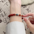 Southern Red Agate Synthetic Dzi Bead Bracelet Geometric Ethnic New Chinese Style Jewelry For Women