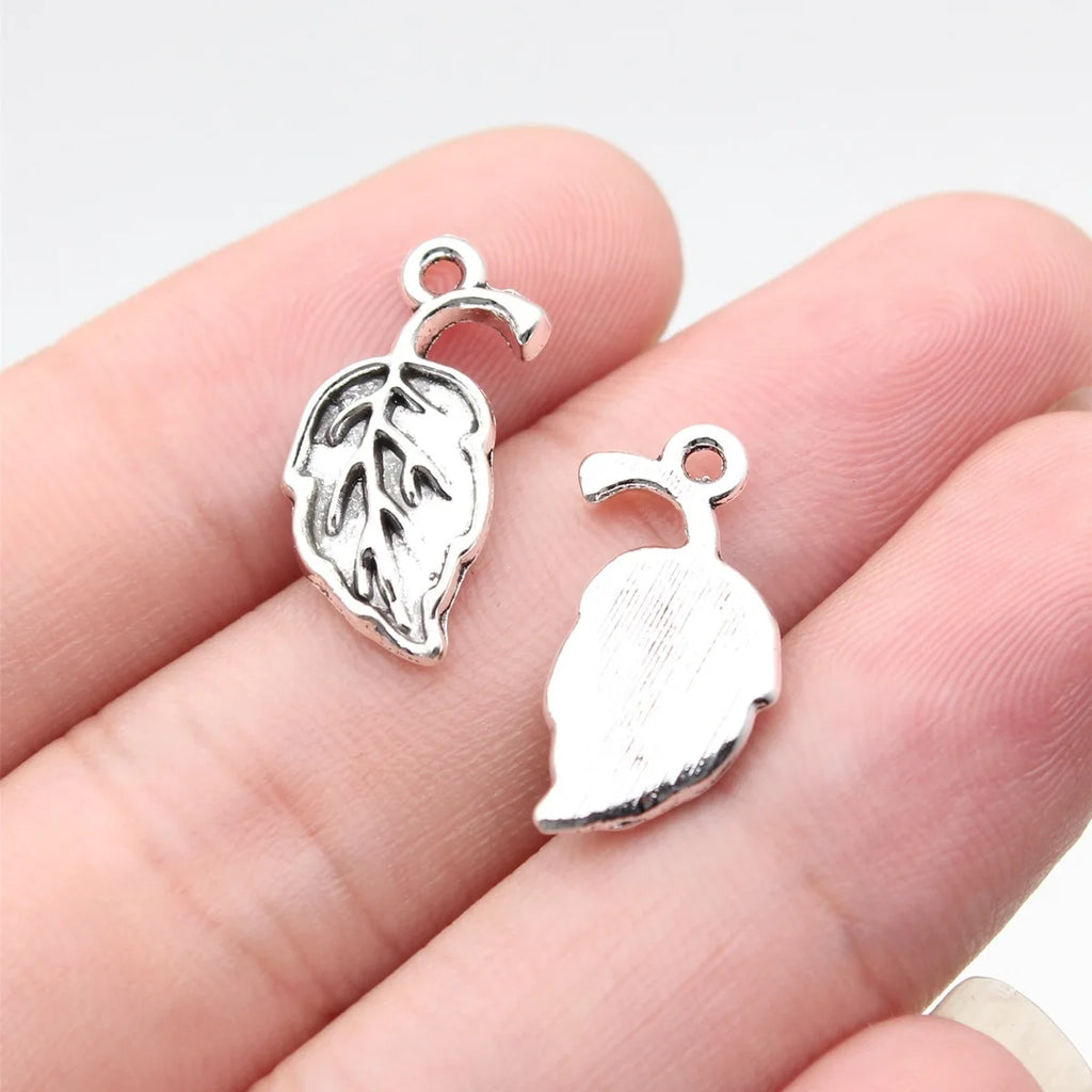 20x10mm 0.95g Multicolor Zinc Alloy Leaf Charm Pendant for Clothing Accessories and DIY Jewelry Making