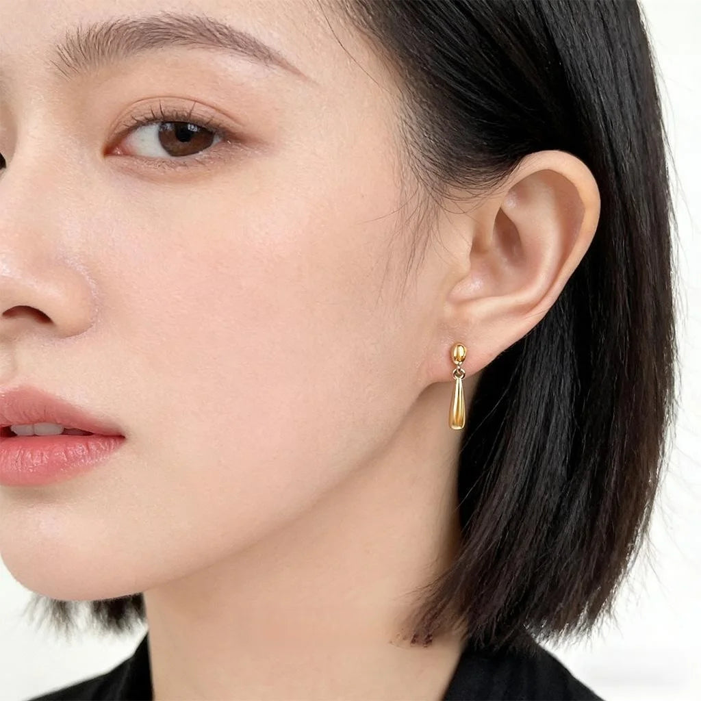 Light Luxury Copper Geometric Teardrop Drop Earrings For Women