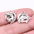 17x15mm 1.5g Multicolor Zinc Alloy Horseshoe Horse Head Charm Pendant for DIY Jewelry Making