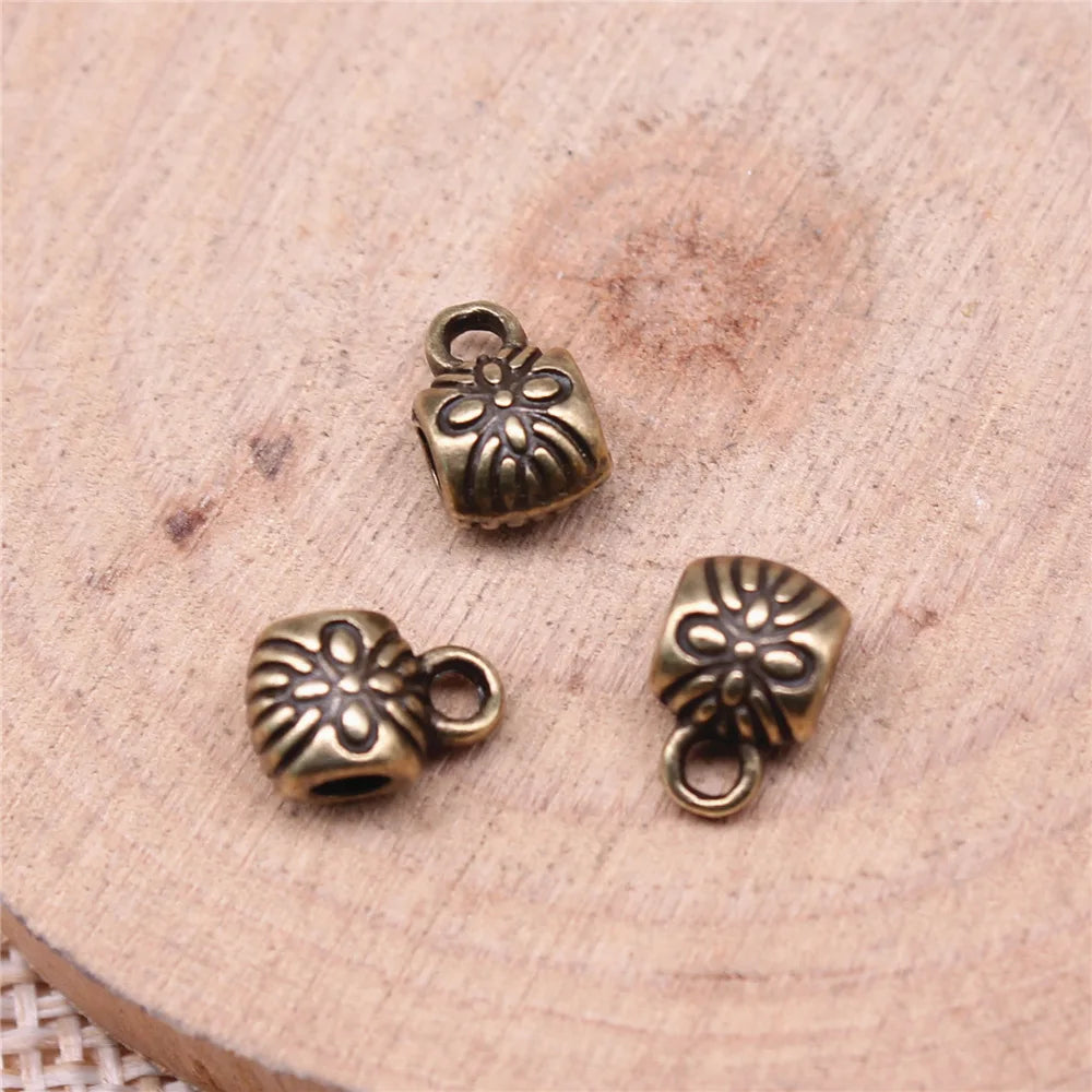 8x5x5mm 0.6g Multicolor Zinc Alloy Pendant Bails Connector Charms for DIY Necklace Bracelet Making