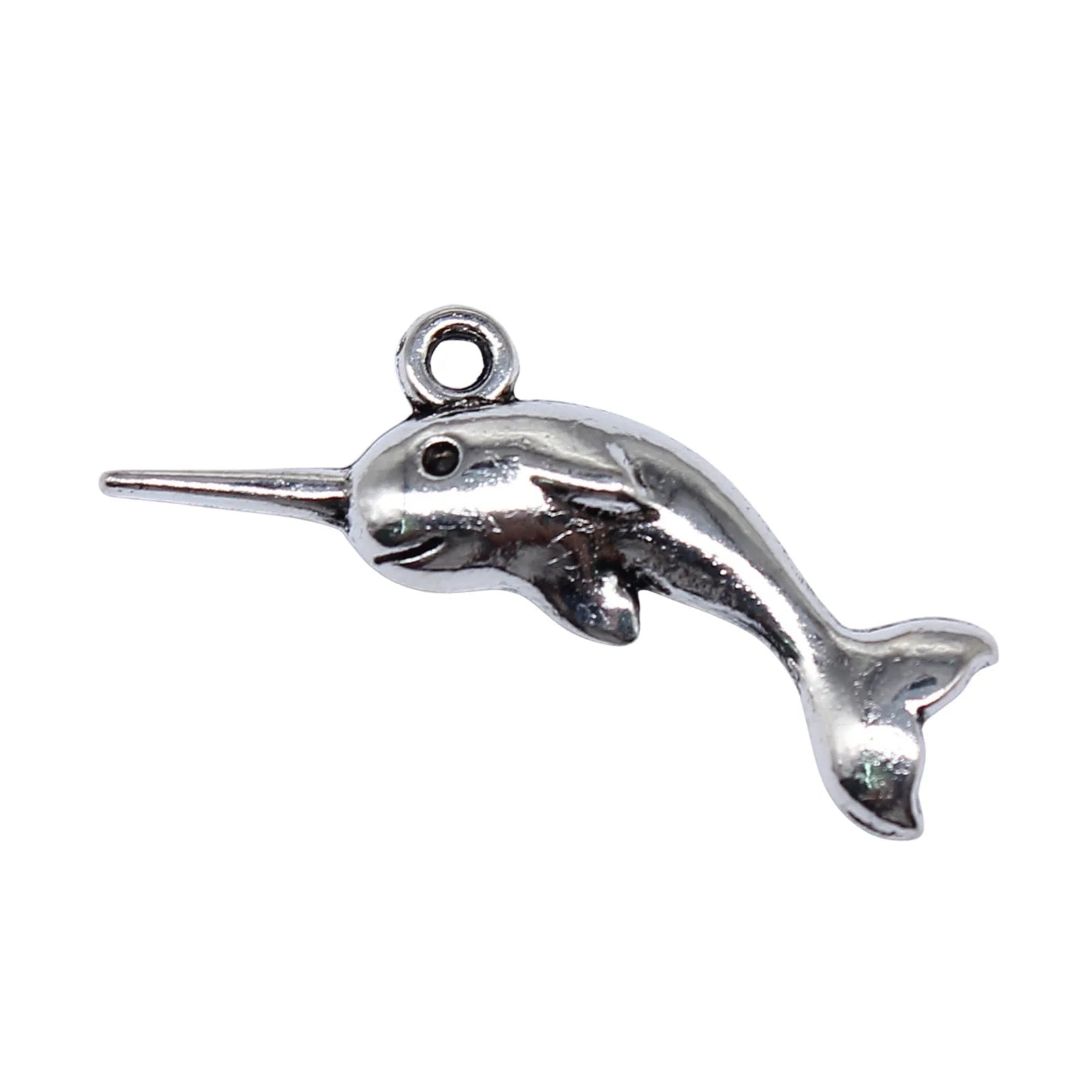 17x27mm 0.86g Antique Silver Zinc Alloy Narwhal Charm Pendant for DIY Jewelry Making