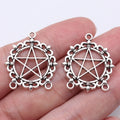 27x24mm 2.1g Multicolor Zinc Alloy Five-Point Star Three-Hole Connector Charm for DIY Jewelry Making