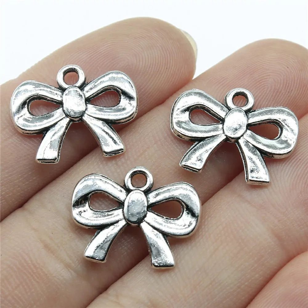 19x15mm 1.5g Multicolor Zinc Alloy Bow Tie Butterfly Charm Pendant for DIY Necklace Bracelet Jewelry Making
