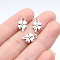 13x8mm 0.69g Multicolor Zinc Alloy Four Leaf Clover Charm Pendant for DIY Bracelet Necklace Jewelry