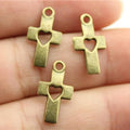 18x10mm 0.9g Multicolor Zinc Alloy Heart Cross charm pendant for DIY bracelet necklace making