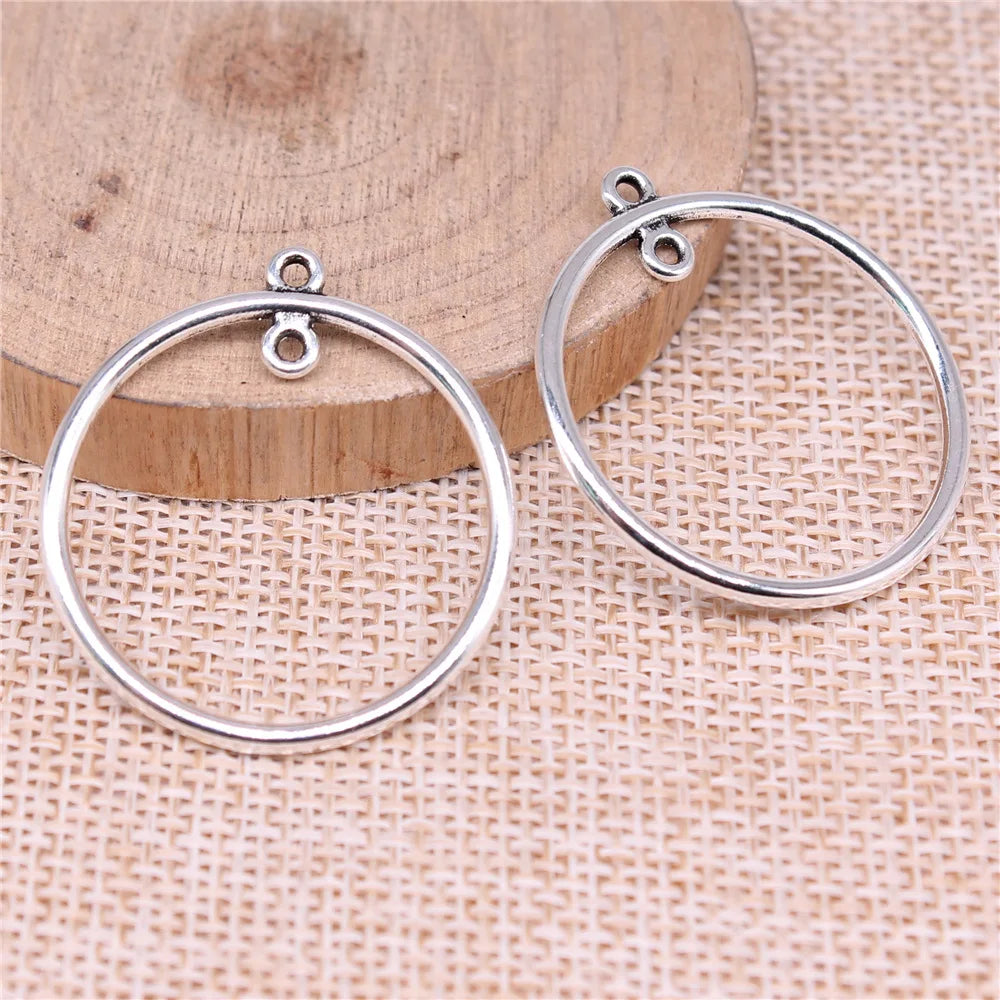 33x30mm 1.8g Multicolor Zinc Alloy Geometric Round Ring Connector Charms for DIY Earrings