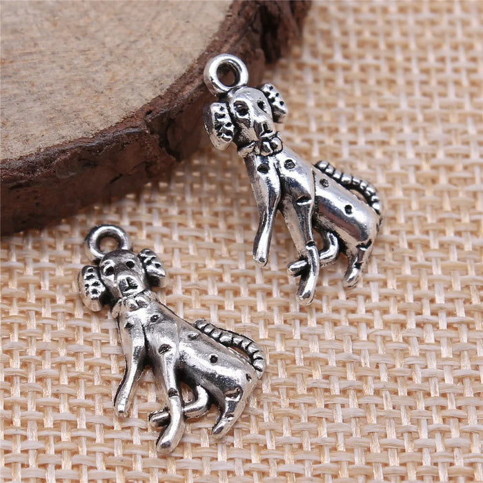 22x12mm 1.1g Multicolor Zinc Alloy Dog Charm Pendant for DIY Necklace Bracelet Jewelry Making