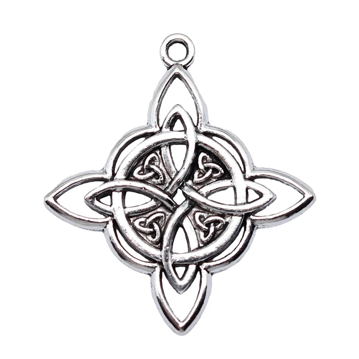 38x34mm 3.7g Multicolor Zinc Alloy Skull Celtic Knot Charm Pendant for DIY Necklace Bracelet Making