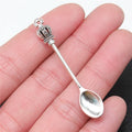 56x11mm 2.8g Multicolor Zinc Alloy Crown Spoon Charm Pendant for DIY Necklace Bracelet Jewelry Making