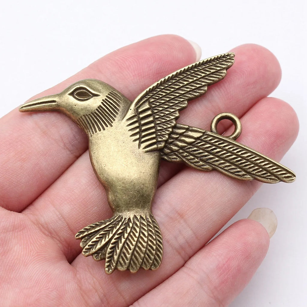 68x61mm 11.3g Multicolor Zinc Alloy Big Bird Charm Pendant for DIY Necklace Bracelet Jewelry Making