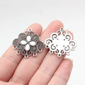 30x29.5mm 4.1g Multicolor Zinc Alloy Earring Connector Charm Jewelry Findings for DIY Earrings Making