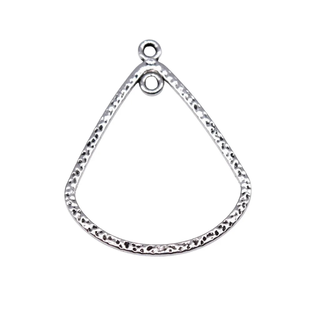 39x31mm 1.6g Multicolor Zinc Alloy Waterdrop Teardrop Earring Connector Charms for DIY Earrings Jewelry Making