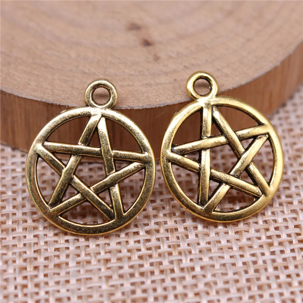 16mm 1.2g Multicolor Zinc Alloy Small Five-Point Star Charm Pendant for DIY Necklace Bracelet Making