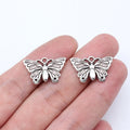 22x13mm 1.3g Antique Silver Zinc Alloy Butterfly Charm Pendant for DIY Necklace Bracelet Making