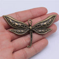 80x47mm 12.7g Multicolor Zinc Alloy Large Dragonfly Charm Pendant for DIY Necklace Jewelry Making