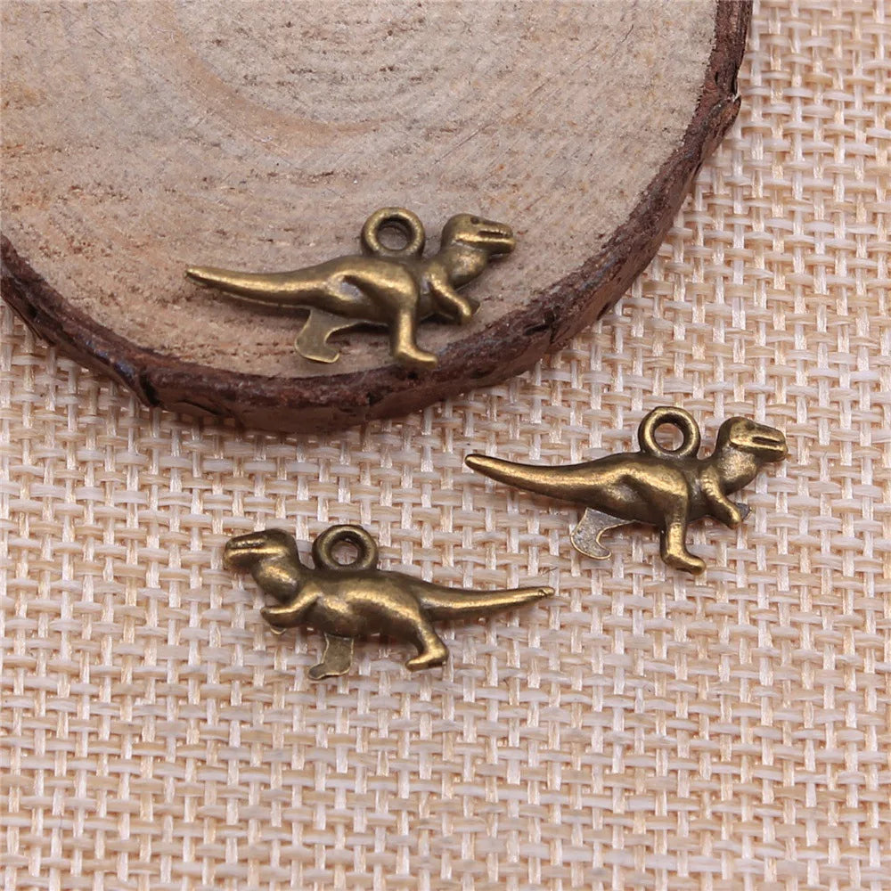 20x12mm 1.2g Multicolor Zinc Alloy Dinosaur Charm Pendant for DIY Necklace Bracelet Jewelry Making