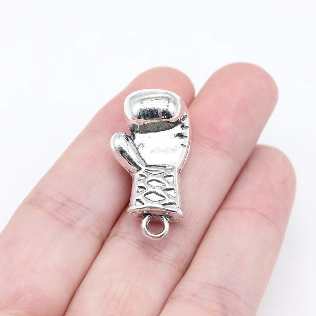 28x15mm 10.3g Multicolor Zinc Alloy Boxing Glove Charm Pendant for DIY Sports Jewelry Making