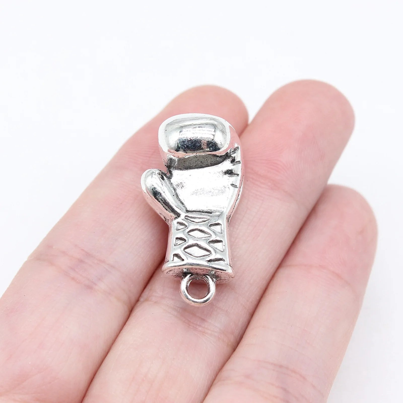 28x15mm 10.3g Multicolor Zinc Alloy Boxing Glove Charm Pendant for DIY Sports Jewelry Making
