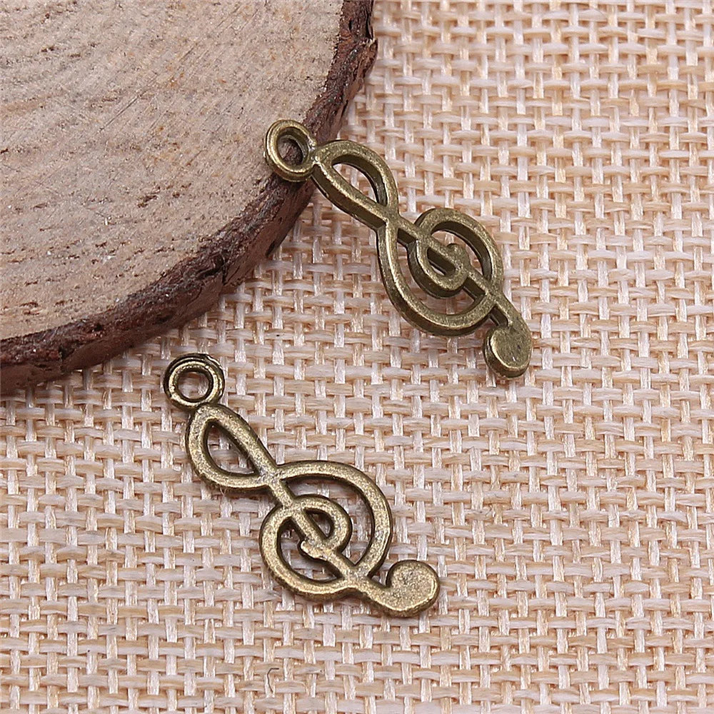 26x10mm 0.8g Multicolor Zinc Alloy Music Note Charm Pendant for DIY Necklace Bracelet Jewelry Making