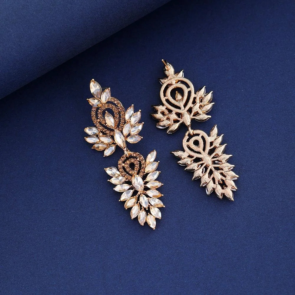 Elegant Long Crystal Rhinestone Tassel Earrings For Women Luxury Bridal Wedding Party Jewelry Gift