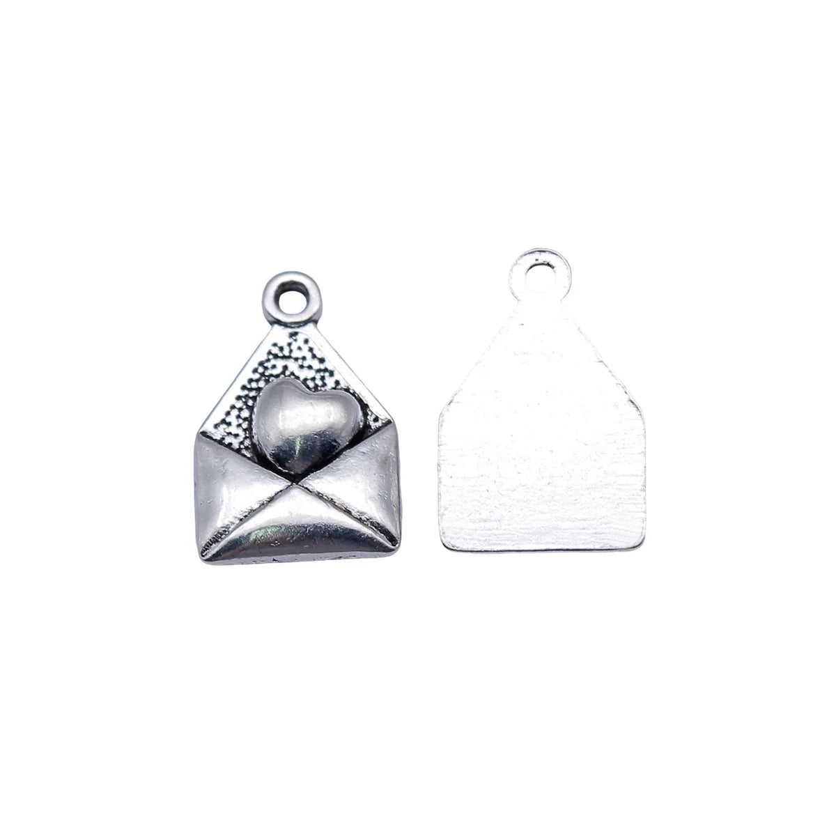 18x12mm 1.3g Antique Silver Zinc Alloy Love Letter Charm Pendant for DIY Bracelet Necklace Jewelry