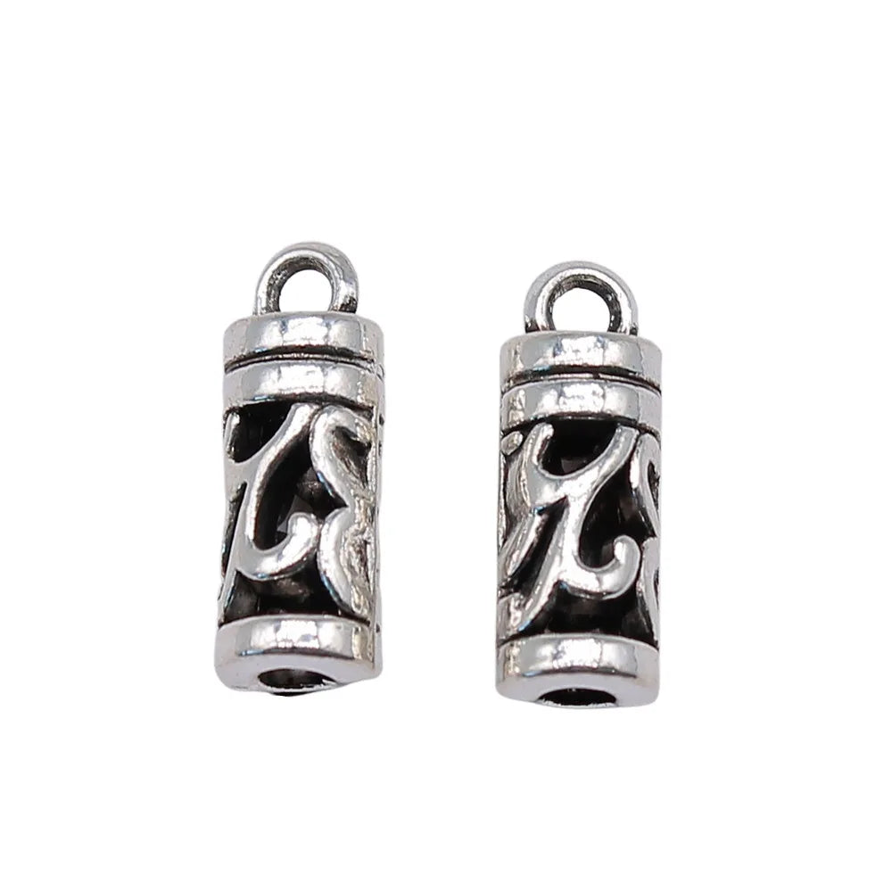 16x6x6mm 1.5g Multicolor Zinc Alloy Carved Weight Shape Tassel Caps for DIY Jewelry Making