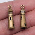 25x8mm 1.5g Multicolor Zinc Alloy Lighthouse Charm Pendant for DIY Nautical Jewelry Making