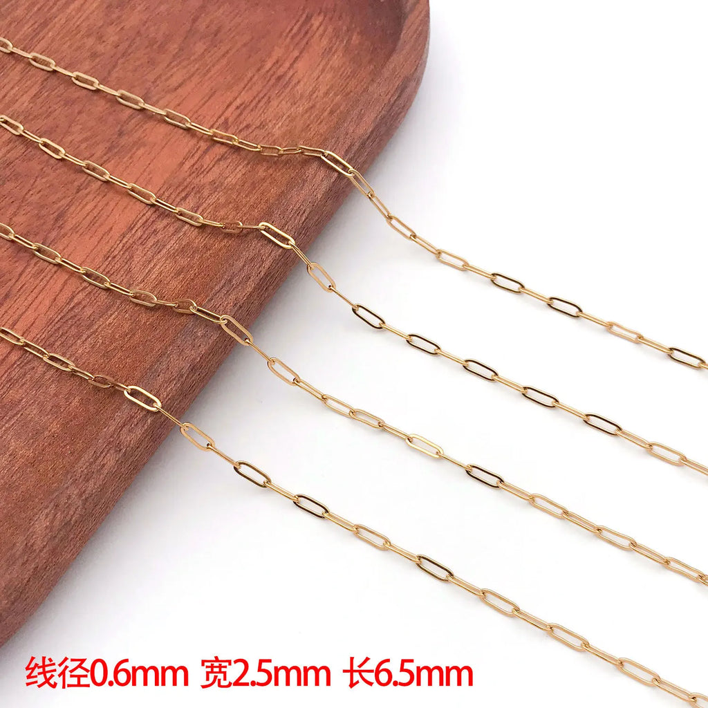 Stainless Steel Flattened O Link Extension Chain for DIY Necklace Bracelet Jewelry Ends