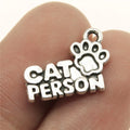 18x13mm 1.4g Zinc Alloy Cat Person Paw Letter Charm Pendant for DIY Pet Theme Necklace Bracelet Making