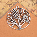 37MM Antique Silver Zinc Alloy Round Charm Pendant for DIY Necklace Bracelet Jewelry Making