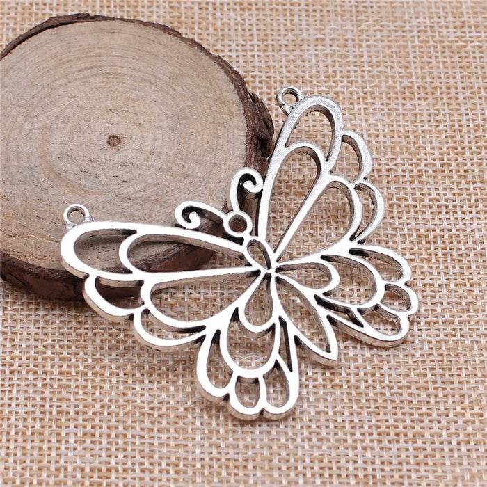 58x50mm 11.8g Multicolor Zinc Alloy Butterfly Connector Charm Pendant for DIY Necklace Bracelet Making