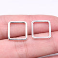 15x15mm 0.78g Multicolor Zinc Alloy Square Geometric Charm Pendant for DIY Earrings Bracelet Making