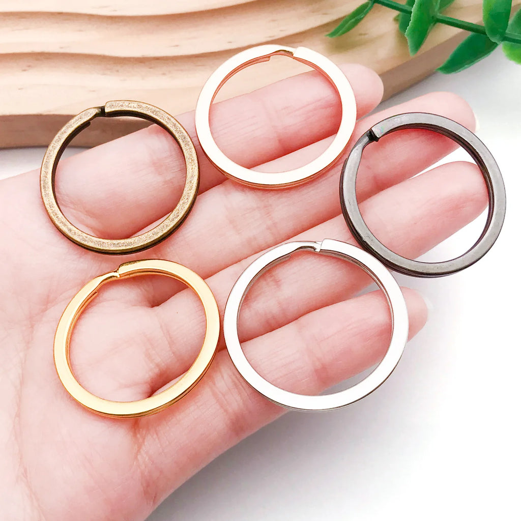 Iron Round Key Ring Dog Findings for DIY Keychain Pendant Backpack and Car Hanging Accessories