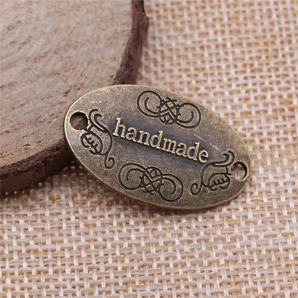 32x19mm 2.2g Multicolor Zinc Alloy Handmade Letter Connector Charm for Bracelet Necklace Jewelry Making