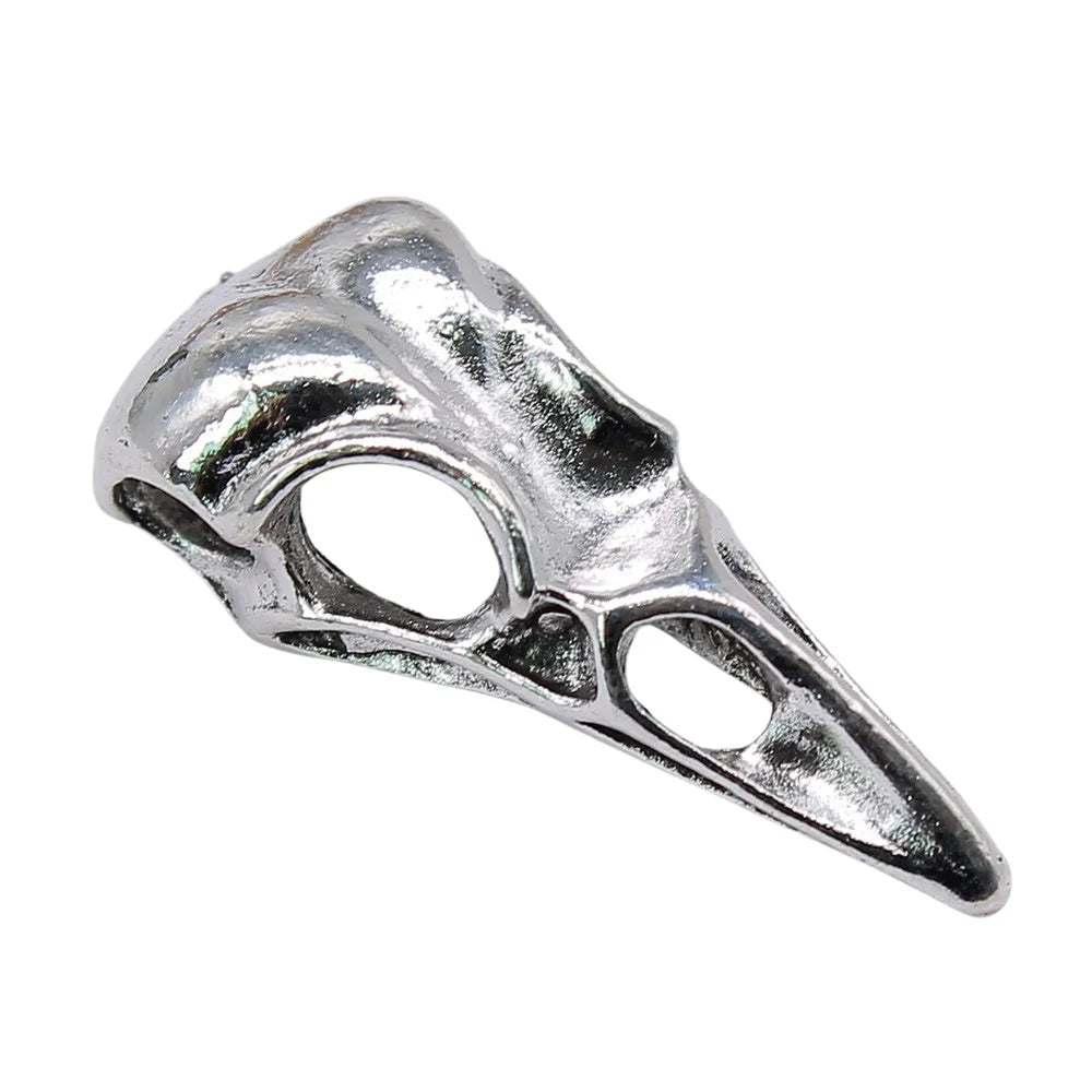 31x25x10mm 4.6g Antique Silver Zinc Alloy Bird Beak Skull Charm Pendant for DIY Gothic Jewelry Making
