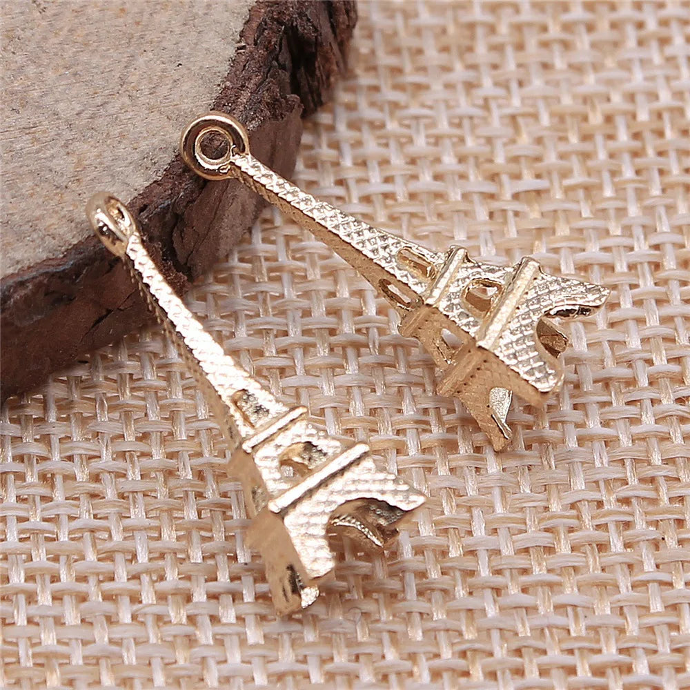 21x8mm 1.2g Multicolor Iron Eiffel Tower charm pendant for DIY necklace bracelet jewelry making